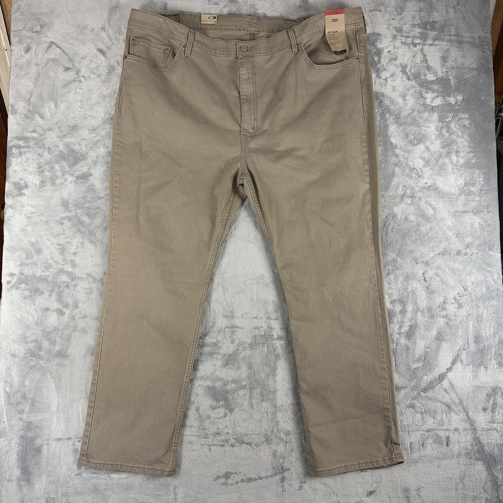 Levi's 511 Slim Fit Jeans 48x32 Levis Mens Stretch Pants Chinos Premium Tan NWT